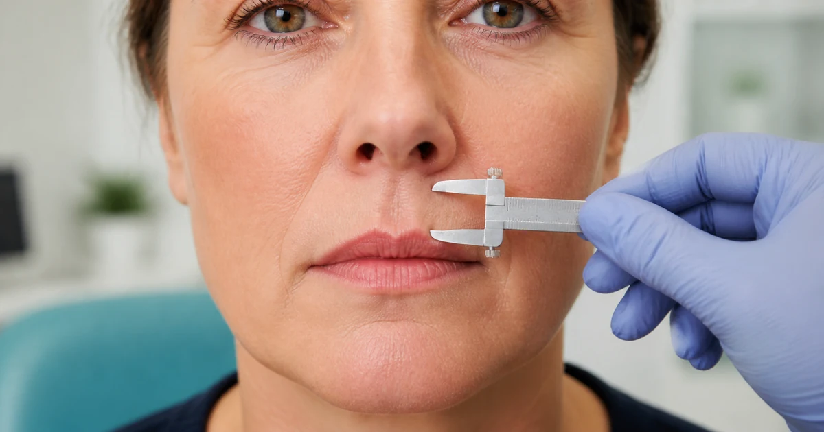 Lip lift consultation focused on upper-lip proportion
