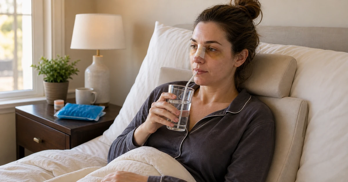 Rhinoplasty recovery — nasal splint, bruising and healing timeline